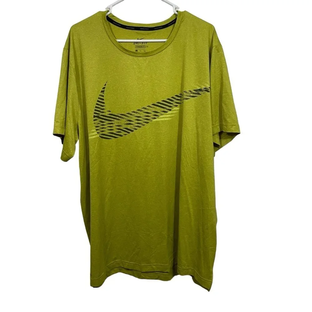 NWOT Nike Dri-Fit Chartreuse Green Short Sleeve Athletic T-Shirt